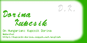 dorina kupcsik business card